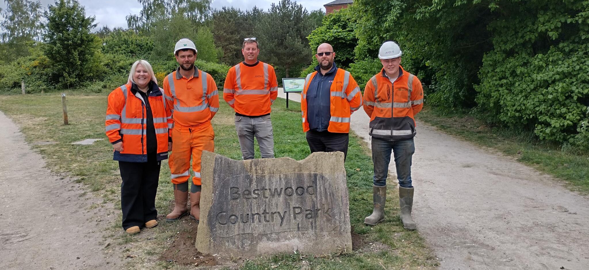 Avove supports Bestwood Country Park with the installation of new stone welcome sign