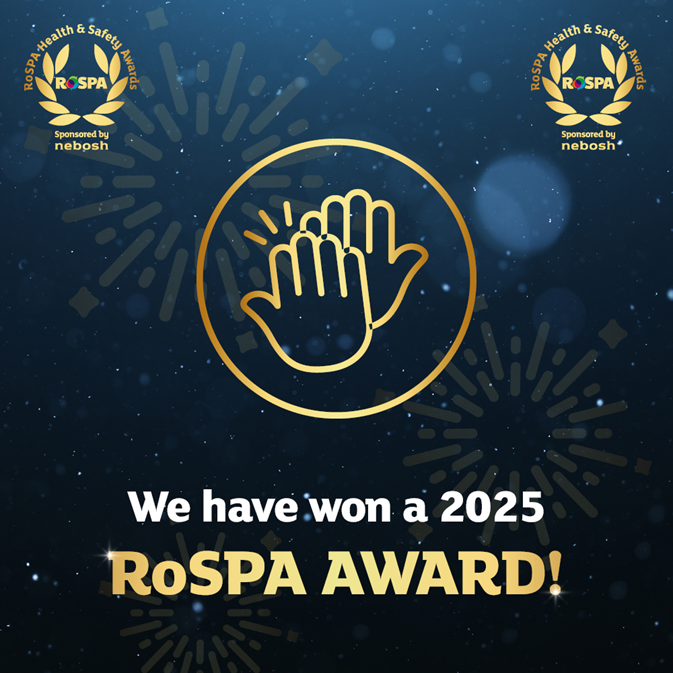 Avove wins twelfth consecutive RoSPA award for health and safety.